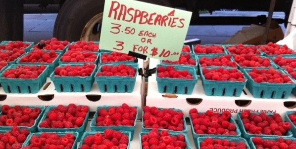 raspberries - farmers market