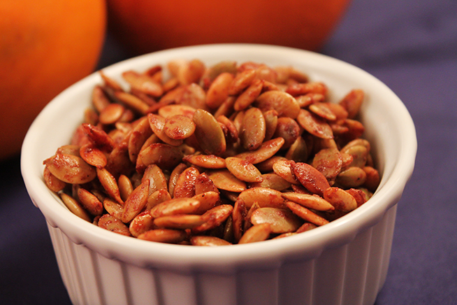 Pumpkin Seed Recipes Sweet And Spicy Sweet & Spicy Toasted Pumpkin Seeds | Reboot With Joe