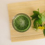 Green wild herbs smoothie