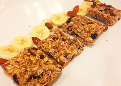 No Bake Banana Granola Bars