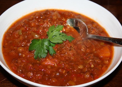 Red pepper and lentil sales soup