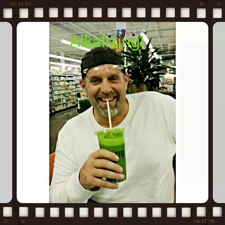 Scott Drinking Green Juice