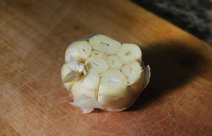 Step 2 - Cut Tops off Garlic