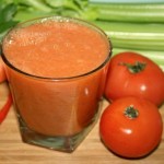 Tomato juice in a glass