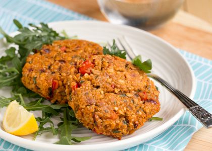 Meatless Quinoa and Vegetable Burgers. Full of flavors +9M