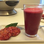 Juice and veggie latkes