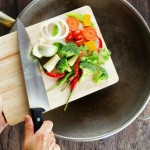 Vegetables in a wok