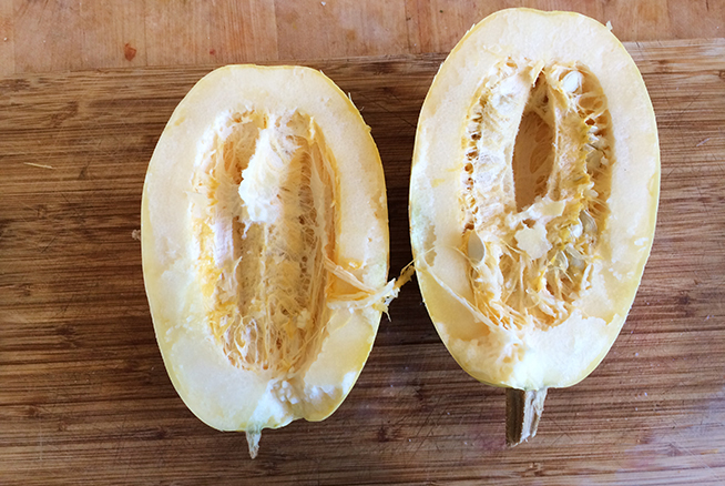 Step 2 - Cut Squash in Half