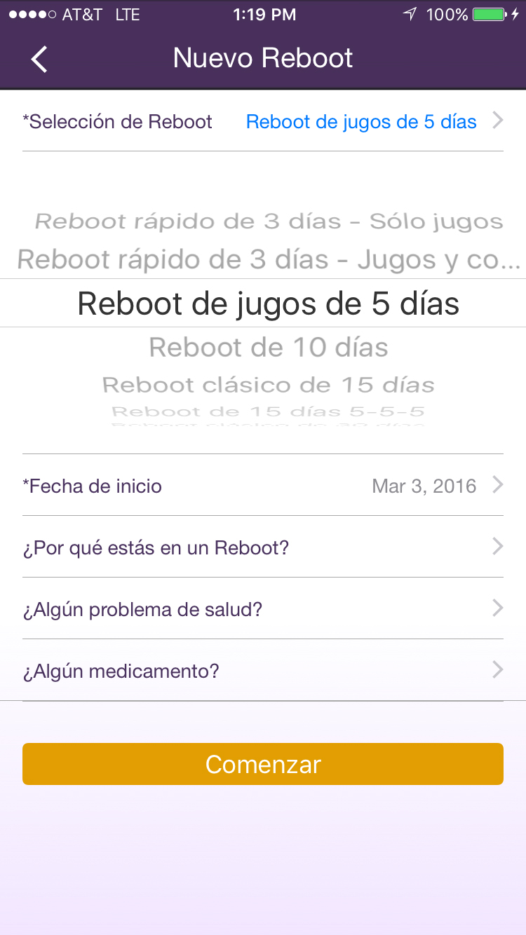 RWJ Diet App in Spanish 2
