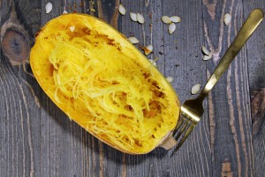 Spaghetti squash with seeds